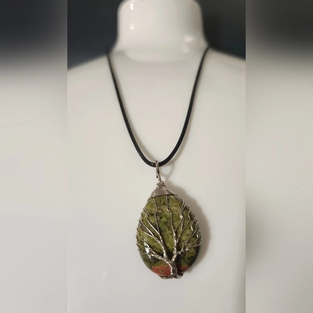 Handmade Bumblebee Jasper Stone, With Rope Chain